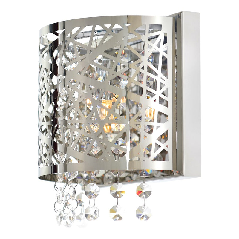 CWI Lighting Eternity 1 Light Bathroom Sconce, Stainless Steel