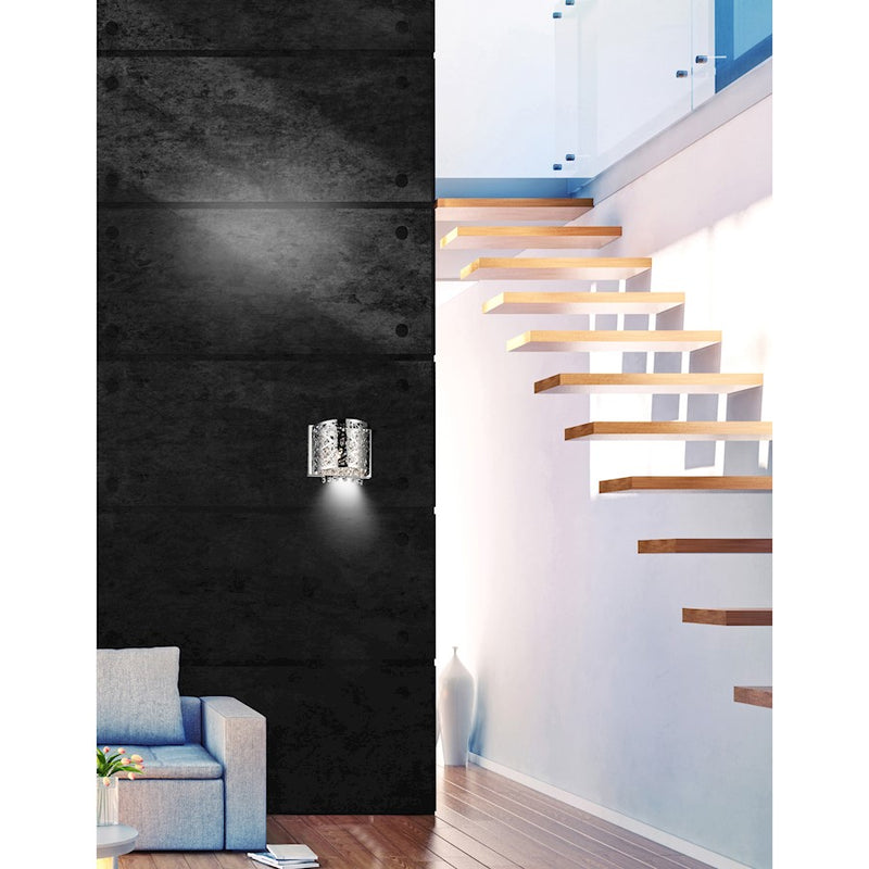 CWI Lighting Eternity 1 Light Bathroom Sconce, Stainless Steel