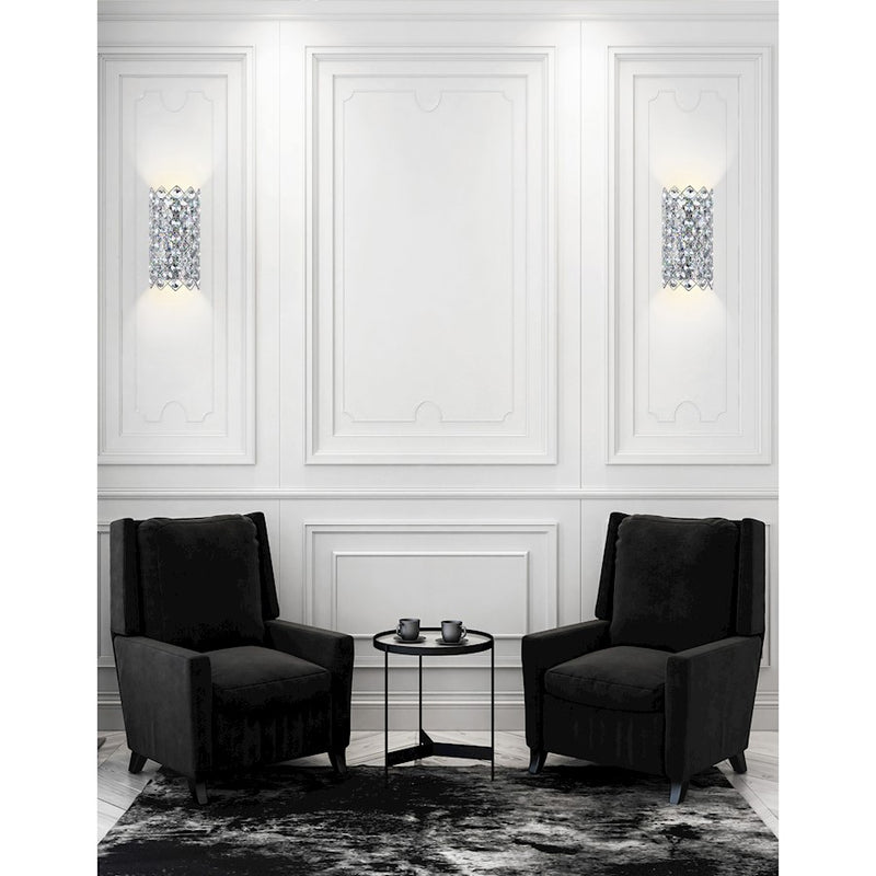 CWI Lighting Chique 4 Light Argyle Wall Light, Chrome