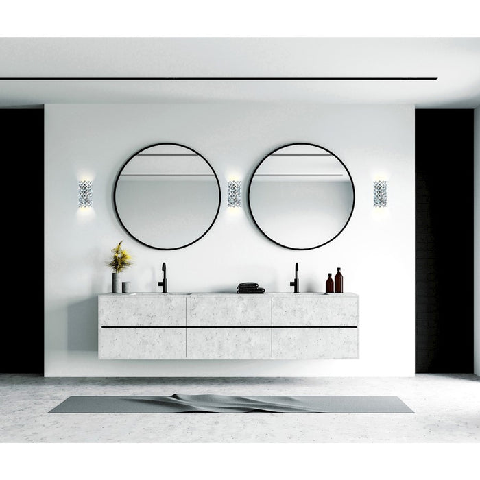 CWI Lighting Chique 4 Light Argyle Wall Light, Chrome