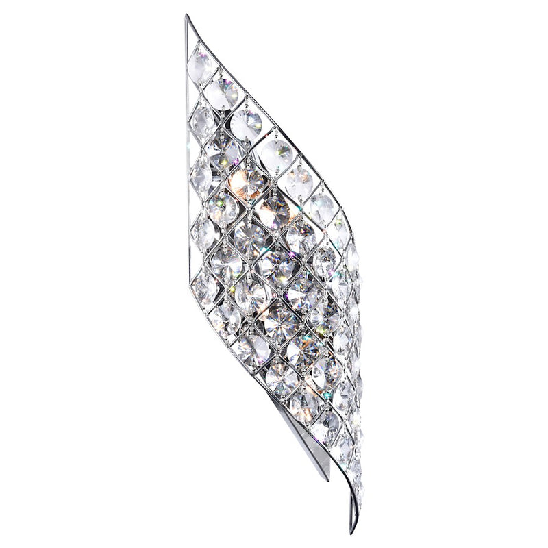 CWI Lighting Chique 4 Light Ribbon Wall Light, Chrome