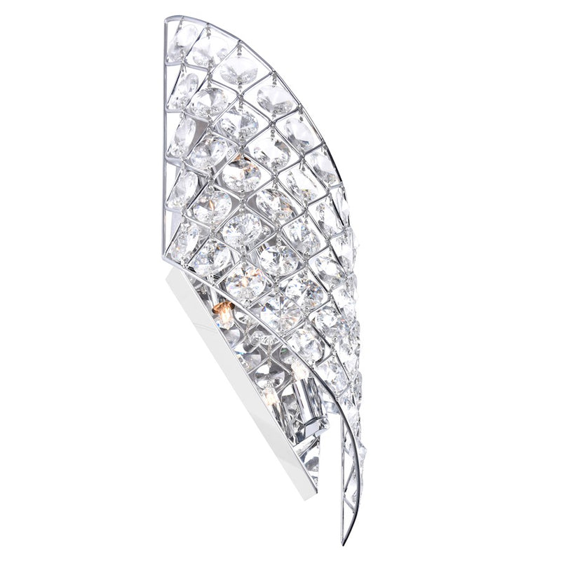 CWI Lighting Chique 4 Light Ribbon Wall Light, Chrome