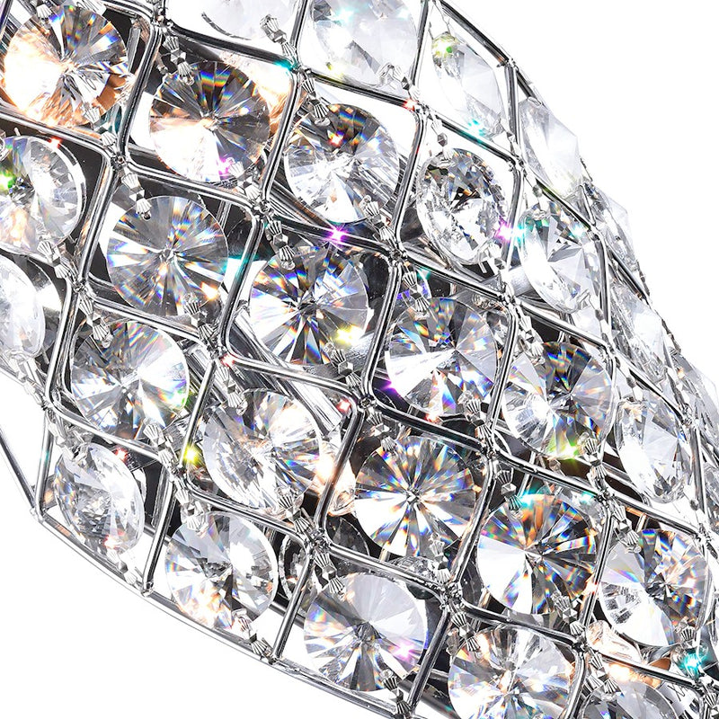 CWI Lighting Chique 4 Light Ribbon Wall Light, Chrome