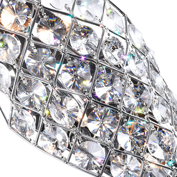 CWI Lighting Chique 4 Light Ribbon Wall Light, Chrome