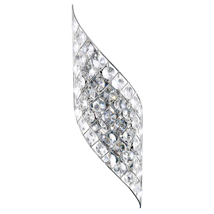 CWI Lighting Chique 4 Light Ribbon Wall Light, Chrome
