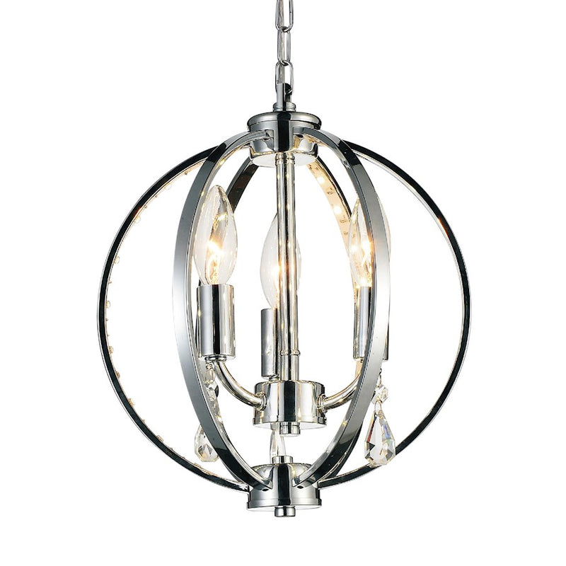 CWI Lighting Abia 3 Light Up Mini Pendant, Chrome