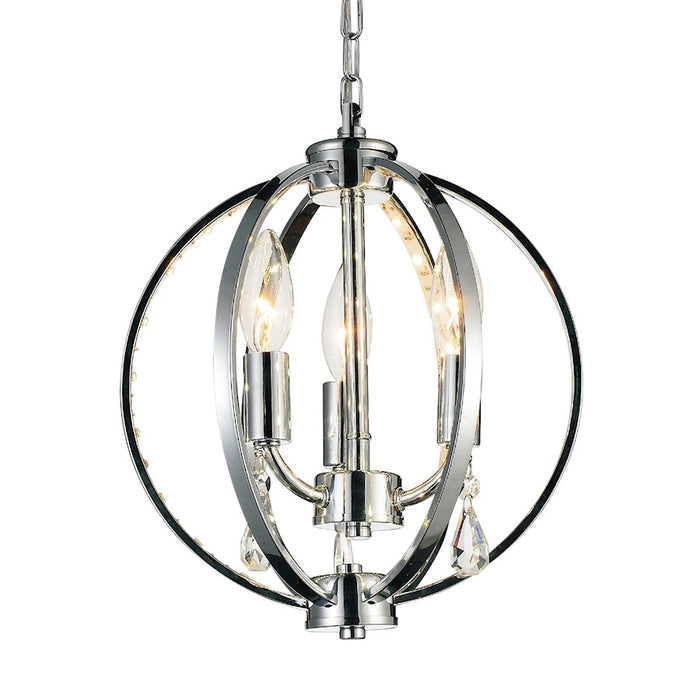 CWI Lighting Abia 3 Light Up Mini Pendant, Chrome - 5025P10C-3