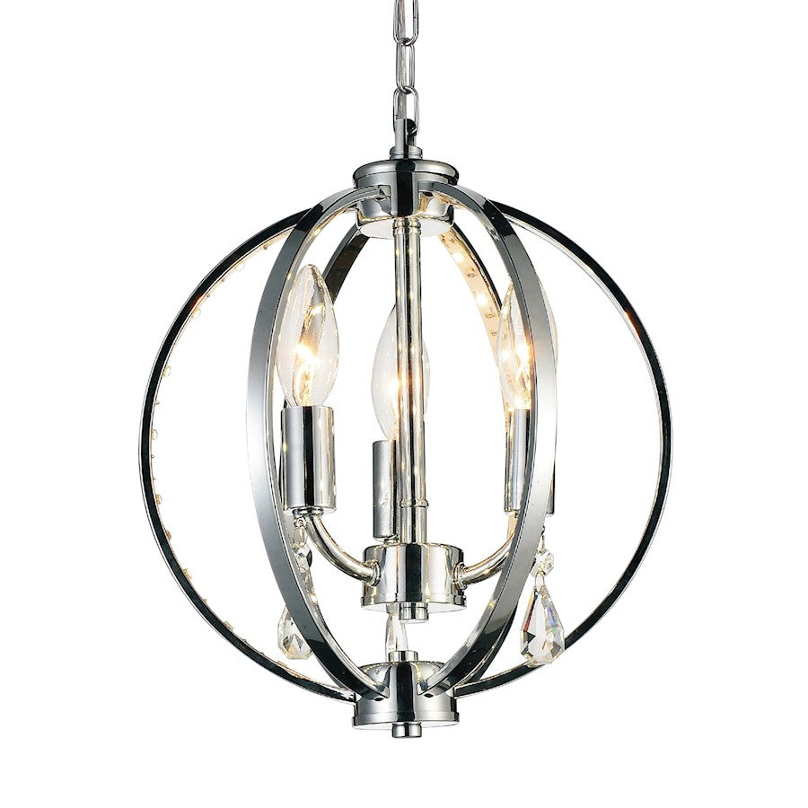 CWI Lighting Abia 3 Light Up Mini Pendant, Chrome - 5025P10C-3