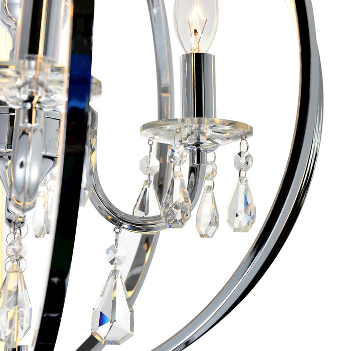 CWI Lighting Abia 4 Light Up Chandelier, Chrome