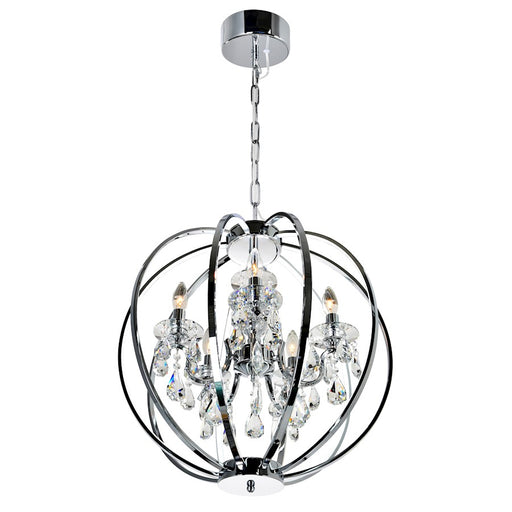 CWI Lighting Abia 5 Light Up Chandelier, Chrome
