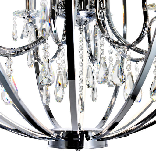 CWI Lighting Abia 8 Light Up Chandelier, Chrome