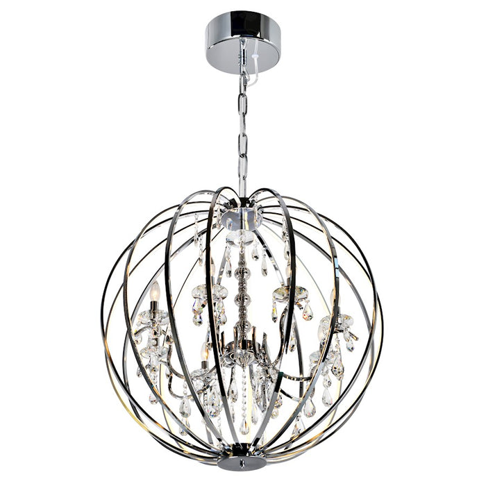 CWI Lighting Abia 8 Light Up Chandelier, Chrome
