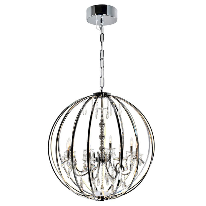 CWI Lighting Abia 8 Light Up Chandelier, Chrome