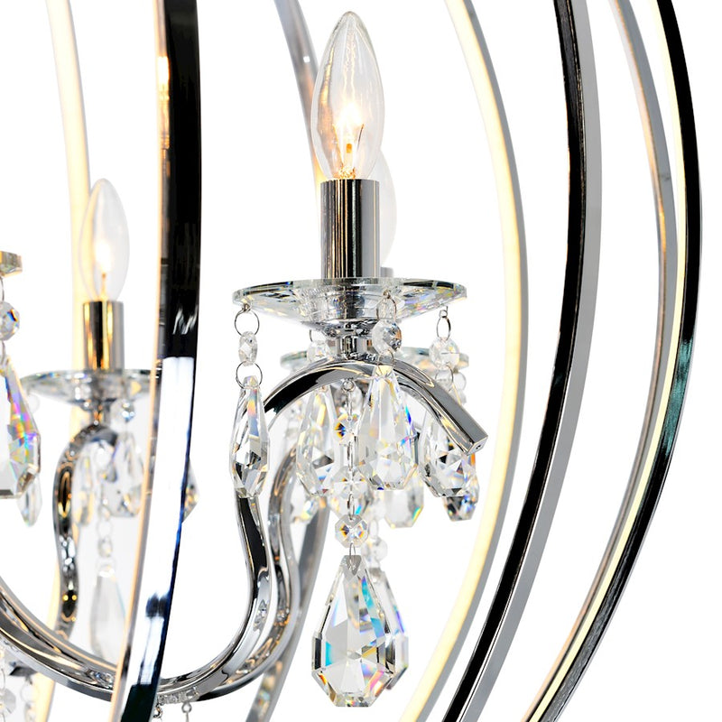 CWI Lighting Abia 8 Light Up Chandelier, Chrome