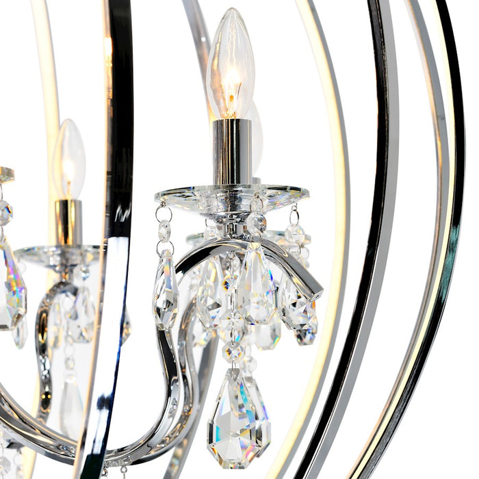 CWI Lighting Abia 8 Light Up Chandelier, Chrome
