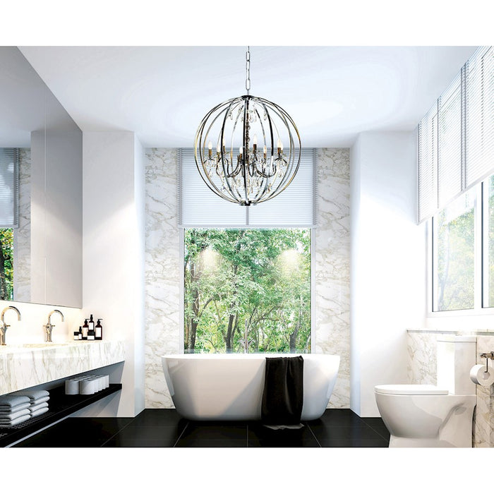 CWI Lighting Abia 8 Light Up Chandelier, Chrome