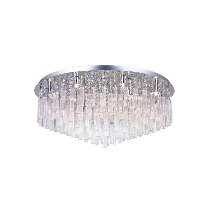 CWI Lighting Brianna 16 Light Flush Mount, Chrome