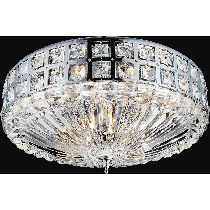 CWI Lighting Bloome 6 Light Bowl Flush Mount, Chrome