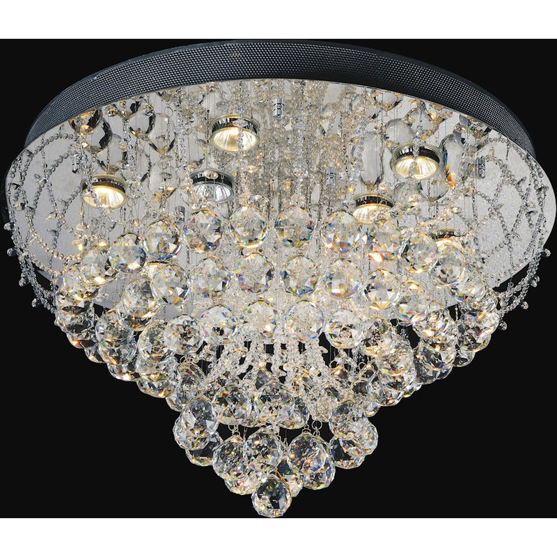 CWI Lighting Fountain 4 Light Flush Mount, Chrome