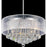CWI Radiant 9 Light Drum Shade 20" Chandelier, Chrome/White