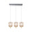 CWI Radiant 3 Light Multi Light Pendant, Chrome/Gold - 5062P24C-3-Chp-G