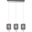 CWI Radiant 3 Light Multi Light Pendant, Chrome/Black - 5062P24C-3-Smoke-B