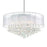CWI Lighting Radiant 12 Light Drum Shade Chandelier, Chrome