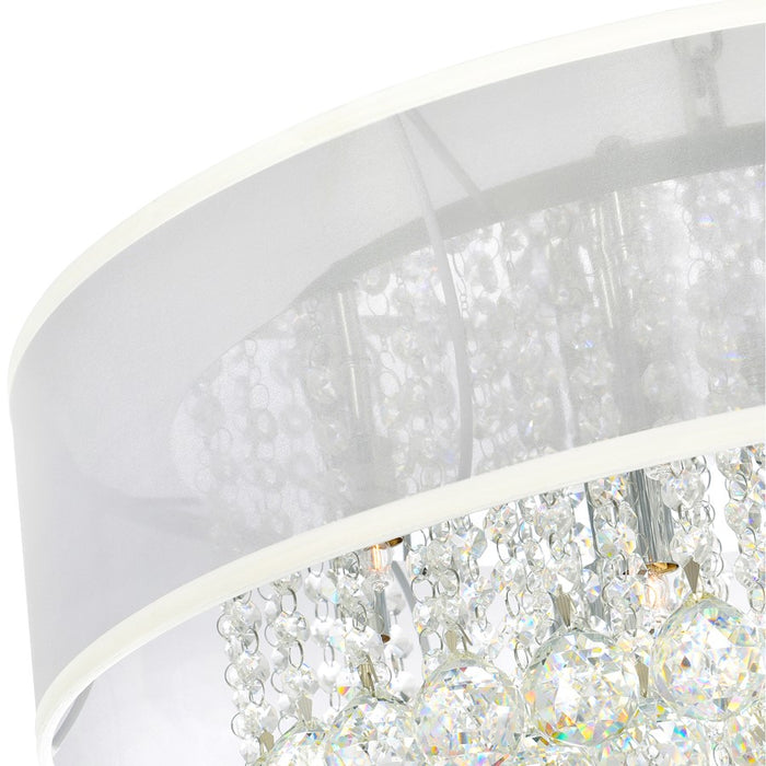 CWI Lighting Radiant 12 Light Drum Shade Chandelier, Chrome