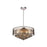 CWI Radiant 12 Light Drum Shade Chandelier, Chrome/Black - 5062P24C-Smoke-B