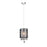 CWI Radiant 1 Light Drum Shade Mini Pendant, Chrome/Black - 5062P6C-1-Clear-B