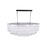 CWI Radiant 9 Light Drum Shade 36" Chandelier, Chrome/White