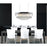 CWI Radiant 9 Light Drum Shade 36" Chandelier, Chrome/White