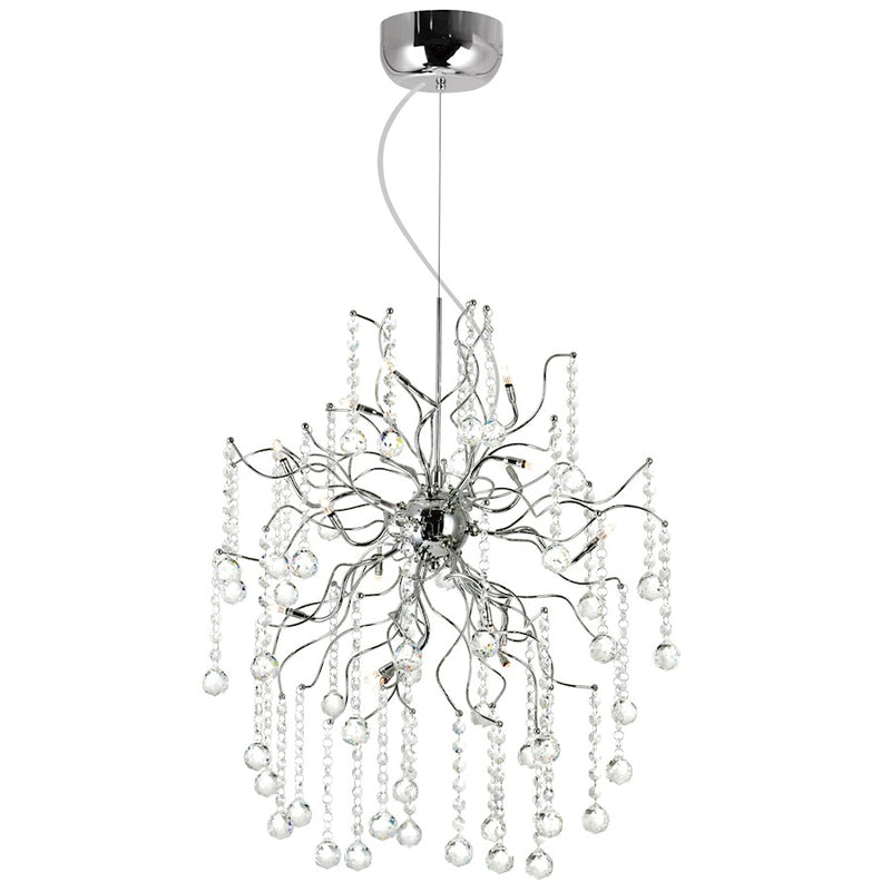 CWI Lighting Cherry Blossom 15 Light Chandelier, Chrome