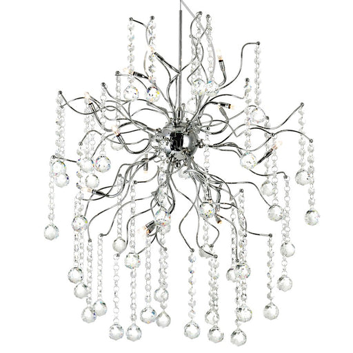 CWI Lighting Cherry Blossom 15 Light Chandelier, Chrome