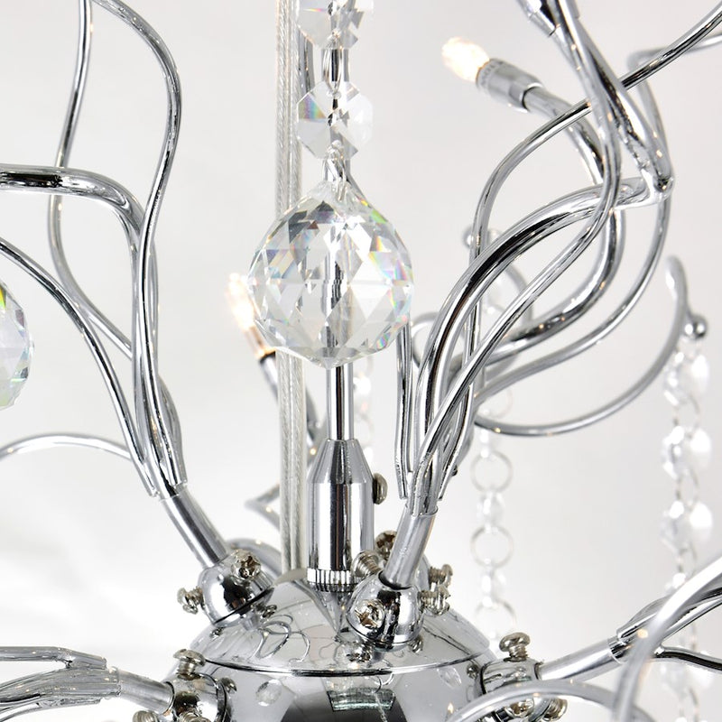 CWI Lighting Cherry Blossom 15 Light Chandelier, Chrome