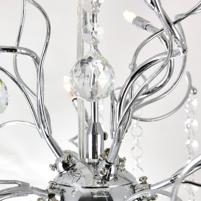 CWI Lighting Cherry Blossom 15 Light Chandelier, Chrome