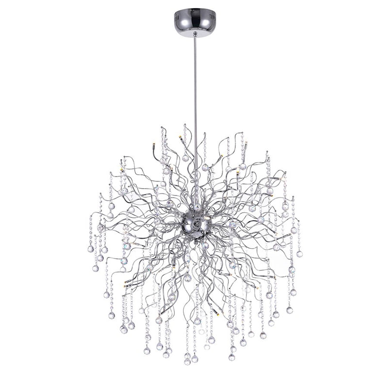CWI Lighting Cherry Blossom 32 Light Chandelier, Chrome
