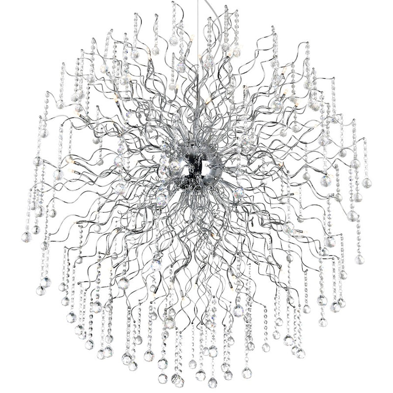 CWI Lighting Cherry Blossom 48 Light Chandelier, Chrome