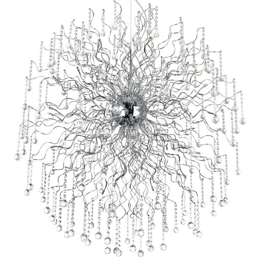 CWI Lighting Cherry Blossom 48 Light Chandelier, Chrome