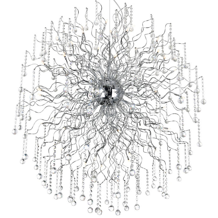 CWI Lighting Cherry Blossom 48 Light Chandelier, Chrome