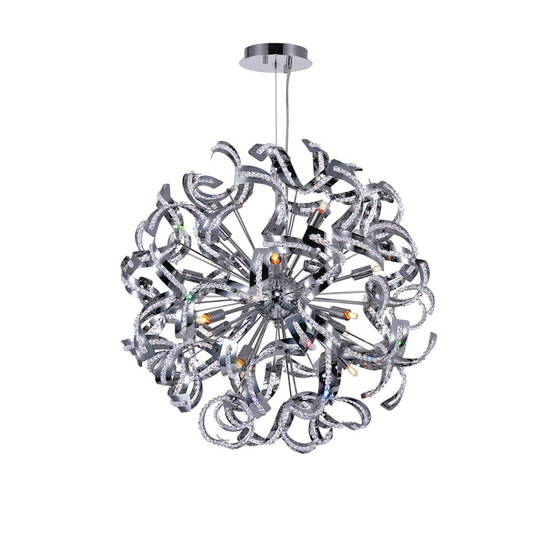 CWI Lighting Swivel 14 Light Chandelier, Chrome