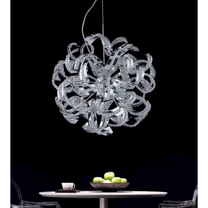 CWI Lighting Swivel 14 Light Chandelier, Chrome