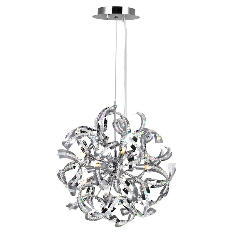 CWI Lighting Swivel 18 Light Chandelier, Chrome