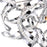 CWI Lighting Swivel 18 Light Chandelier, Chrome