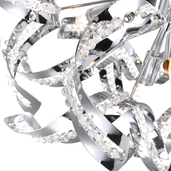 CWI Lighting Swivel 18 Light Chandelier, Chrome