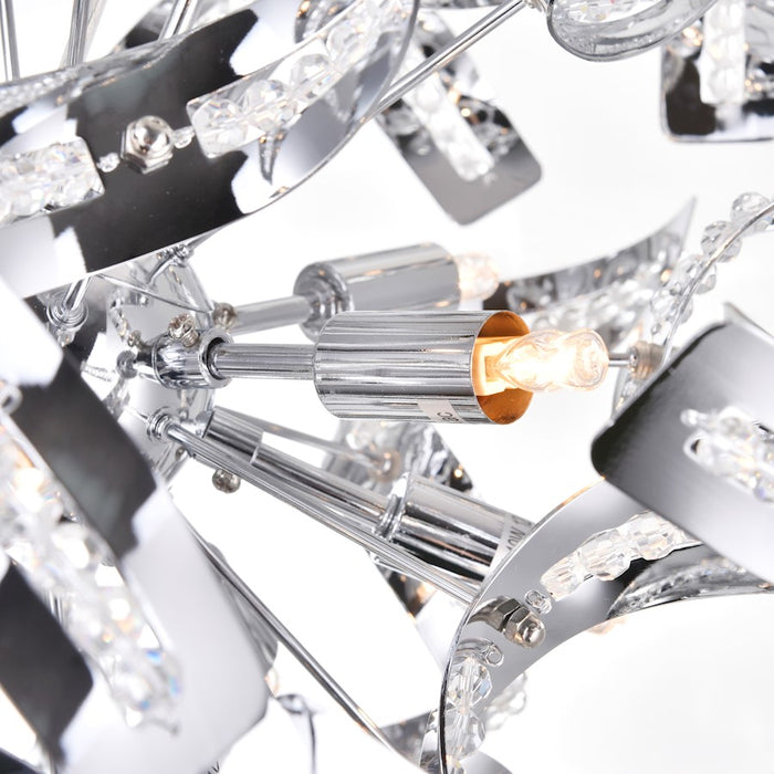 CWI Lighting Swivel 18 Light Chandelier, Chrome