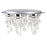 CWI Lighting Monica 7 Light Flush Mount, Chrome