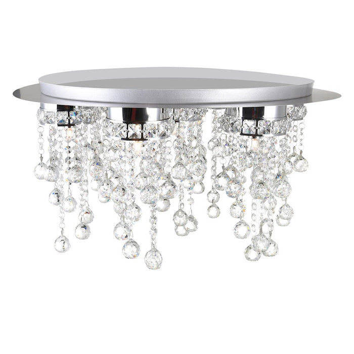 CWI Lighting Monica 7 Light Flush Mount, Chrome