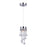 CWI Lighting Monica 1 Light Down Mini Pendant, Chrome - 5072P5C-R