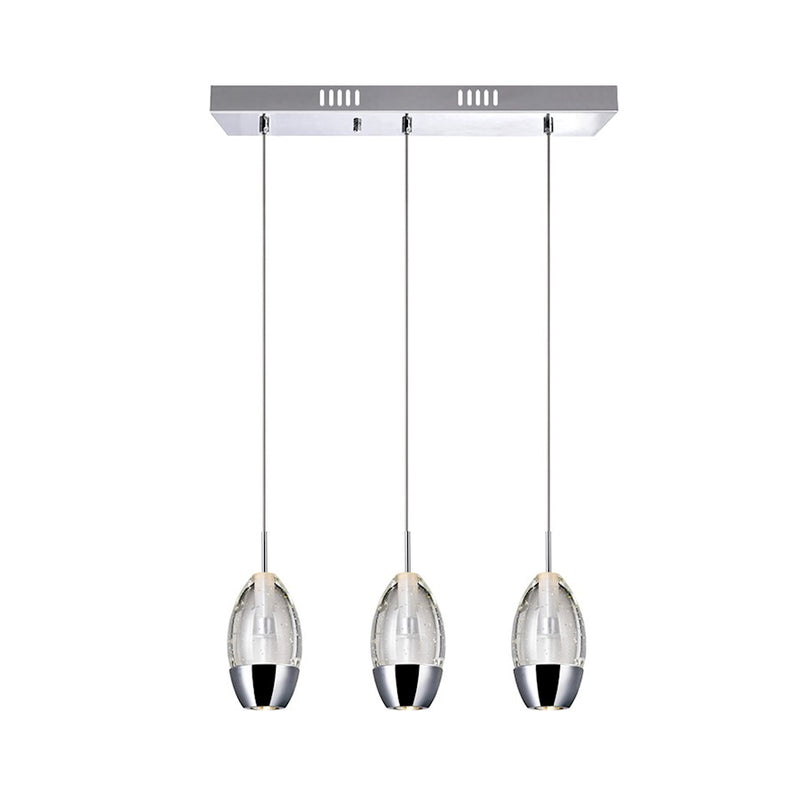 CWI Lighting Perrier 3 Light 16" Multi Light Pendant, Chrome